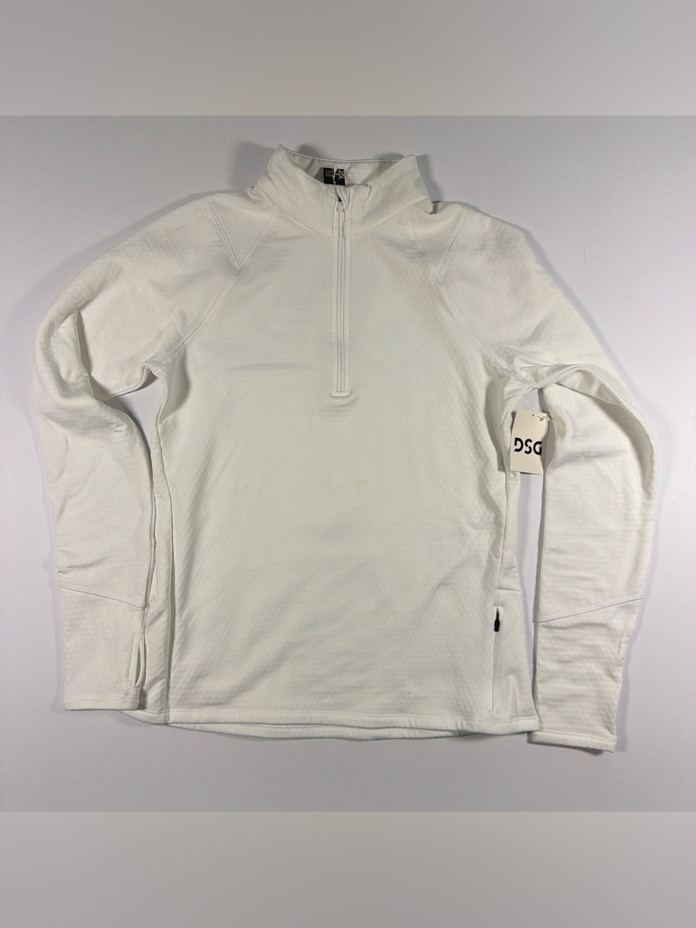 DSG Women’s Run Grid White Quarter Zip Medium NWT